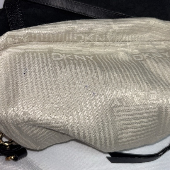 DKNY Black Logo Shoulder Bag with Leather and Stud accents - Picture 15 of 15